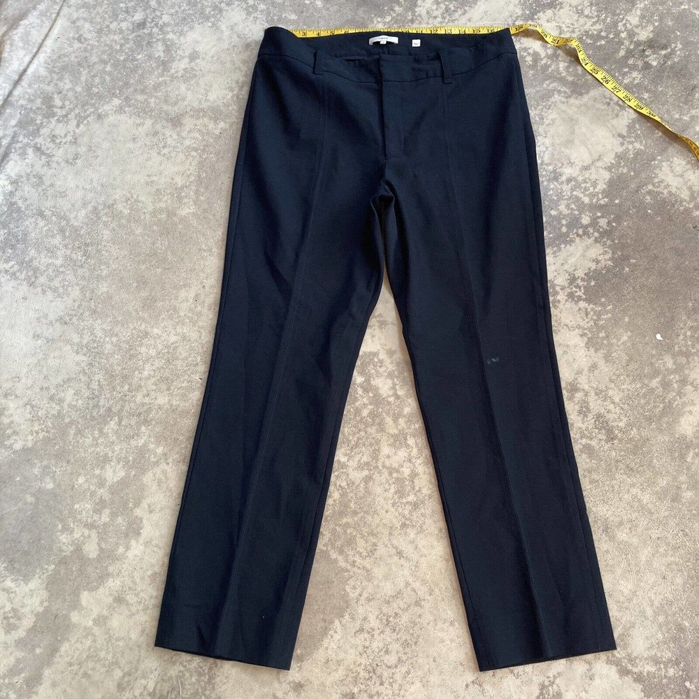 VINCE High Rise Cigarette Ankle Trouser Navy Blue Womens Size 16 Cotton Blend